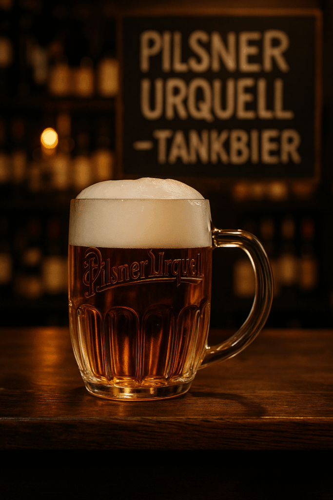 Ein Glas Tankbier in der Hand – klar goldgelb, mit cremiger Schaumkrone bei Tastavin, dein Tankbier in Berlin - Moabit.